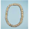 Image 1 : An unusual Keshi pearl necklace with diamond set 18 Kt. gold and platinum spacers in the style of…