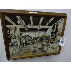 Framed Artist Signed Grocery Print