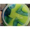 Image 2 : Artist Signed Art Glass Green Vase