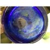 Image 2 : 2 Artist Signed Art Glass Vases - Blue - 2 Times the Money