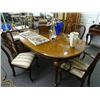 Image 1 : Mahogany Dining Room Table w/4 Chairs & 2 Leafs