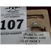 Image 1 : Sterling Silver Engagement Ring