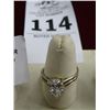 Image 1 : Sterling Silver Ring w/Pear/Cubic