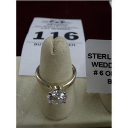 Sterling Silver Engagement Ring/Cubic