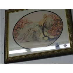 Framed Artist Signed Deco Print