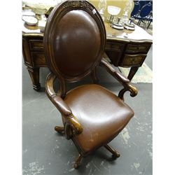 Mahogany Leather Armchair