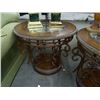 Image 3 : Round Mahogany Coffee & End Table Set