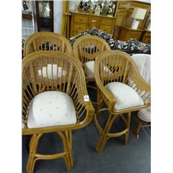 4 Rattan Swivel Pub Chairs - 4 Times the Money