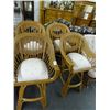 Image 1 : 4 Rattan Swivel Pub Chairs - 4 Times the Money