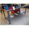 Image 2 : Wood Top / Steel Work Table, 72" x 30" x 31.25" Tall