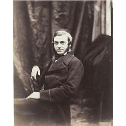 ROGER FENTON, (British, 1819-1869), PORTRAIT STUDY, salt print from a collodion negative, 83/8 x ...