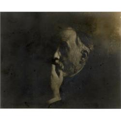 EDGAR DEGAS, (French, 1834-1917), SELF-PORTRAIT (IN LIBRARY), "Portrait de Degas à moi offert par...