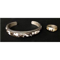 “White Buffalo” Cuff Bracelet and Ring