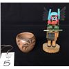 Image 1 : Vintage Hopi Pot and Crow Mother Kachina