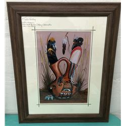 Original Watercolor Painting by Namoki (Hopi) and Shirley (Navajo)