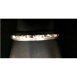 “White Buffalo” Navajo Inlay Cuff Bracelet