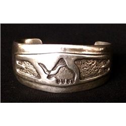 Heavy Navajo Silver Cuff Bracelet