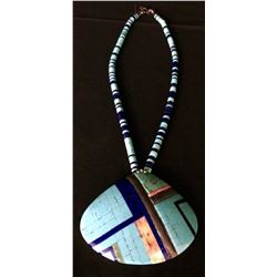 Large Santo Domingo Inlay Necklace