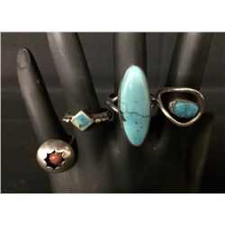 Group of 4 Vintage Navajo Rings
