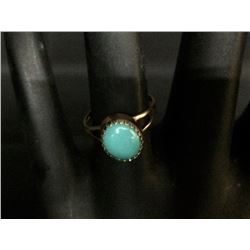 14K Gold and Turquoise Ring