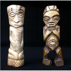 Antique (Pacific Northwest?) Fossilized Ivory/Bone Figures