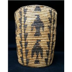 Very Old Pima Basket With Eagles