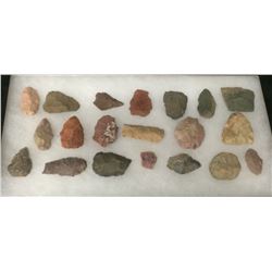 Arrowheads / Scrapers Display From Museum