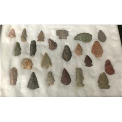 Display of Arrowheads From Museum