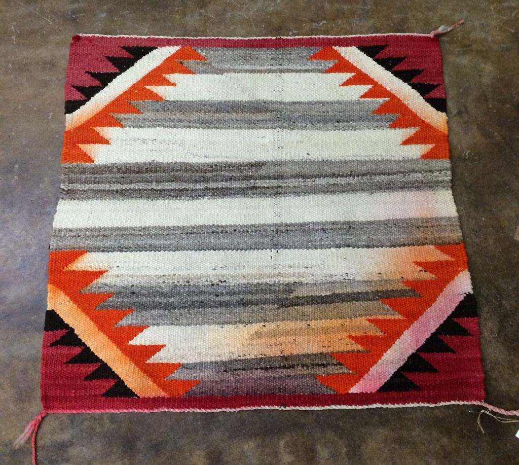 Vintage Navajo Saddle Blanket Weaving