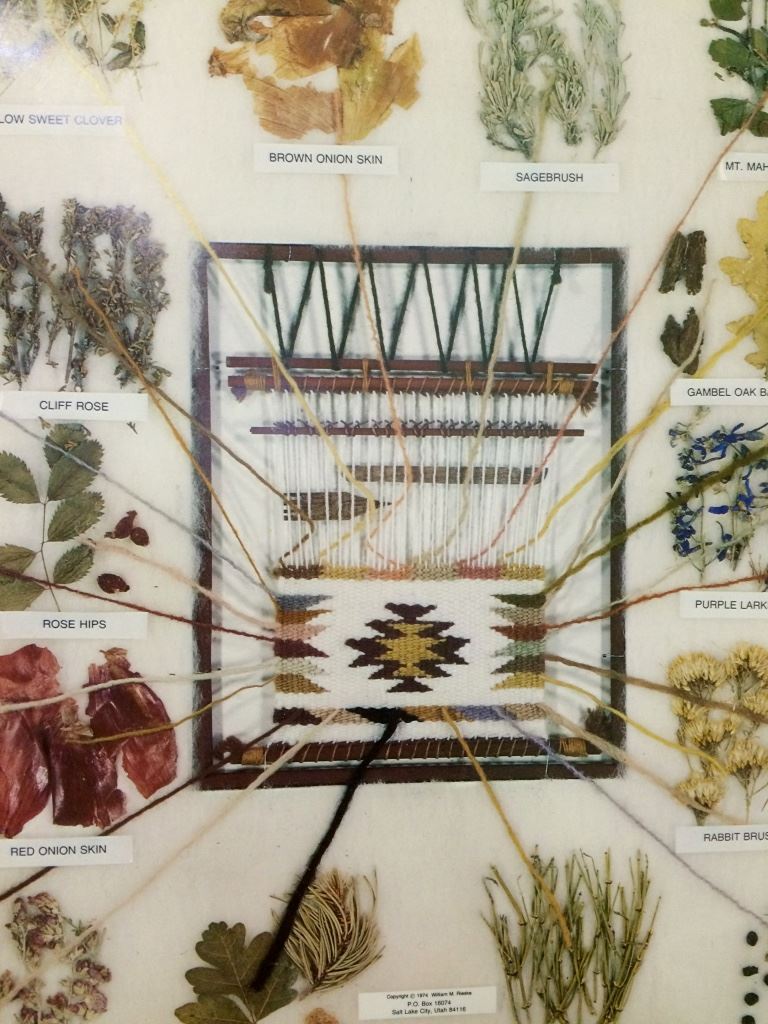 Native Dye Chart Picture For Navajo Textiles