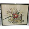 Image 1 : Vintage Embroidered Pheasant Picture
