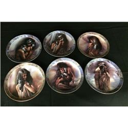 Group of 6 Collector Plates, Native American Theme