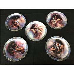 Group of 5 Collector Plates, Native American Theme