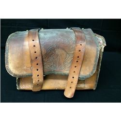 Circa 1950s Leather Motorcycle Saddlebag