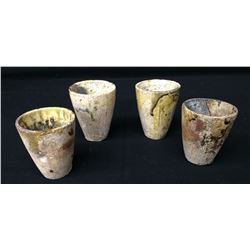 Group of 4 Old Mining Assay Cups From Mickens Estate