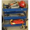 Image 1 : BLUE CART W/ SAFETY EQUIPMENT DRILL BITS, ETC.