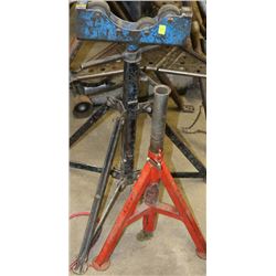 PIPE STAND W/ ROTATING WHEELS & ADDITIONAL TRIPOD