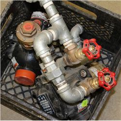CRATE CONTAINING VALVE COMPONENTS