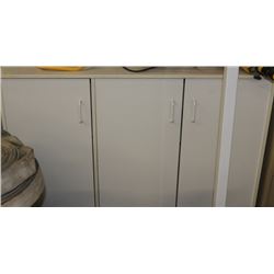 WHITE 3-DOOR STORAGE CABINET