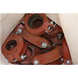 BAG W/ ASSORTED RED COUPLINGS