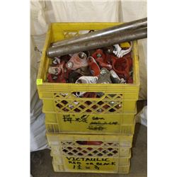 2 CRATES OF ASSORTED SIZED CLAMPS ETC