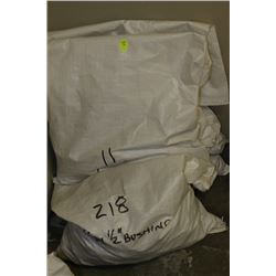 4 BAGS OF ASSORTED PIPE COMPONENTS