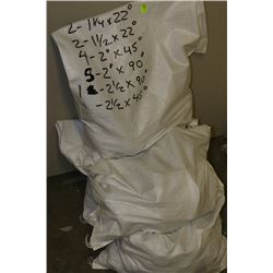 4 BAGS OF ASSORTED PIPE COMPONENTS