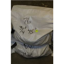 4 BAGS OF ASSORTED PIPE COMPONENTS