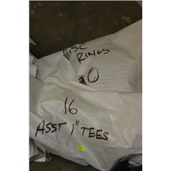 4 BAGS OF ASSORTED PIPE COMPONENTS