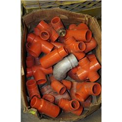 BOX OF PIPE ELBOWS & TEES