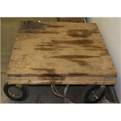 WOODEN SHOP TROLLEY