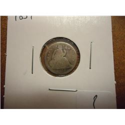 1839 SEATED LIBERTY HALF DIME