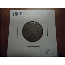 1869 SHIELD NICKEL
