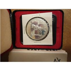 1973 CANADA RCMP SILVER DOLLAR PF .3750 OZ ASW ORIGINAL ROYAL CANADIAN MINT PACKAGING WITH COIN IN F